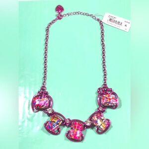 Rare extra large Harlem shake Graffiti statement necklace nwt